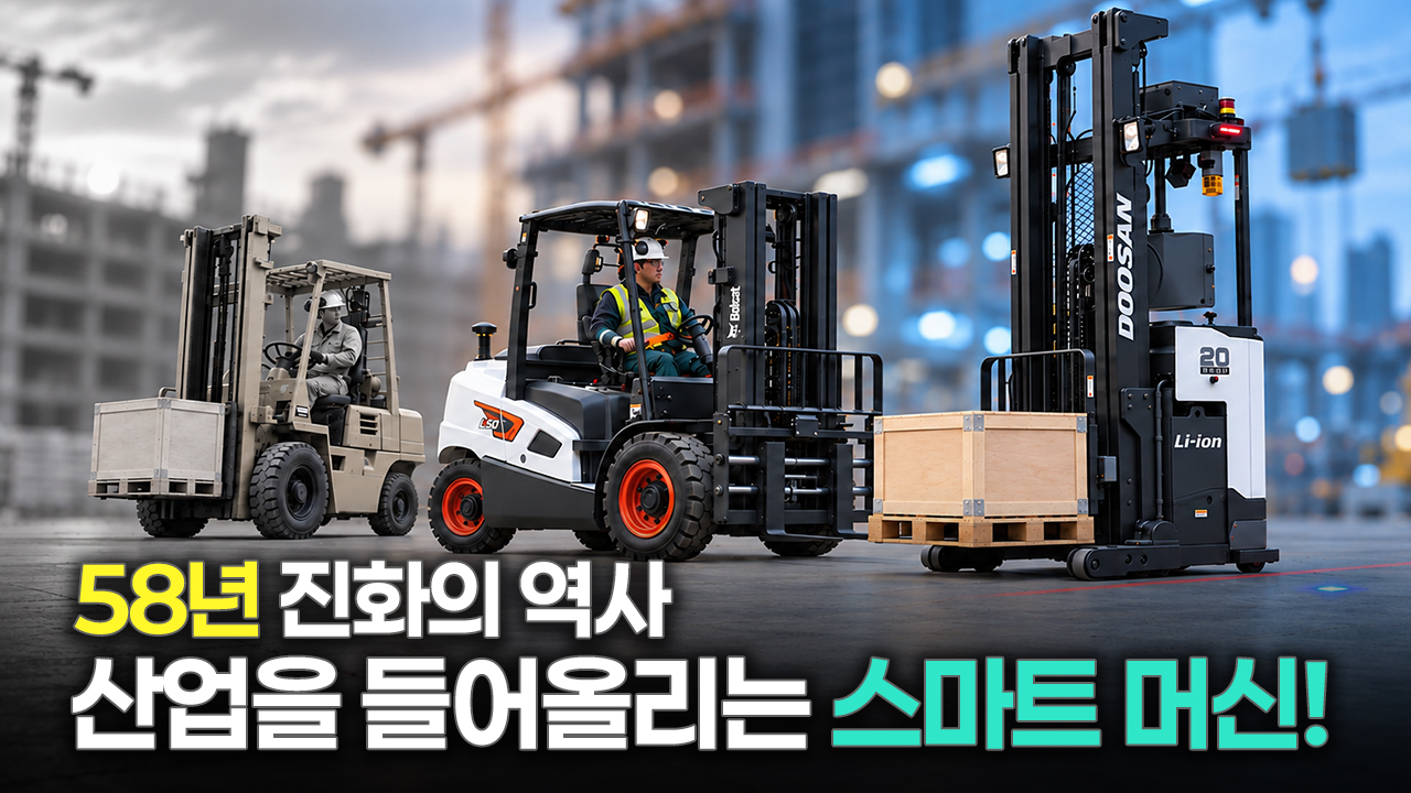 두산밥캣 지게차, <br>사람의 짐을 덜고 산업을 이어온 58년
